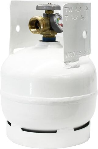Flame King 3lb Steel Propane Tank مع صمامات مقياس و OPD ومحول خرطوم محول 4 أقدام لجهاز 1 رطل إلى الخزان 20 رطل in Kuwait