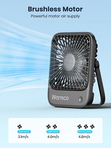 USB Desk Fan 2Pack, USB C Corded Powered Personal Fan, Strong Airflow Quiet Operation, 3 Speeds Wind Small USB Desktop Fan With 180° Tilt Folding for Office Table Home Black in Saudi Arabia