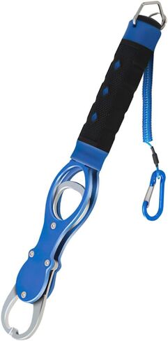 MiOYOOW Fish Lip Gripper, Aluminium Alloy Fish Holder with Weight Scale and Rubber Non-Slip Handle Portable 57 LB Fishing Weight Tools for Anglers and Fishermen ﻿ in Kuwait