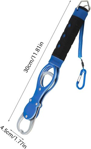 MiOYOOW Fish Lip Gripper, Aluminium Alloy Fish Holder with Weight Scale and Rubber Non-Slip Handle Portable 57 LB Fishing Weight Tools for Anglers and Fishermen ﻿ in Kuwait