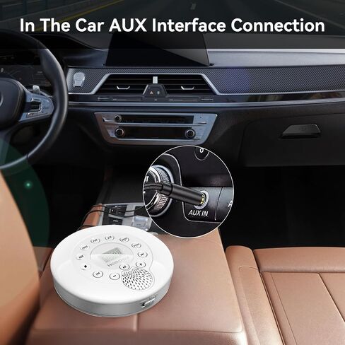 Portable CD Player with Headphones, CD Player for car or for Home,discman Walkman CD Player Rechargeable,Mini cd Players Small Portable with Speaker,MP3 USB playable (White) in Saudi Arabia