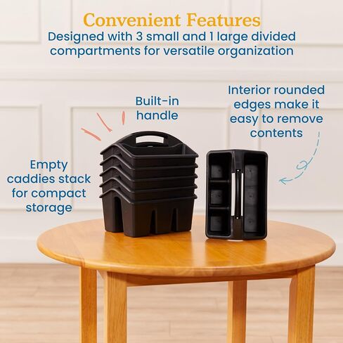 ECR4KIDS 4-COMPARTMENT CADDY ، منظم التخزين ، المعاصر ، 6 حزم in Kuwait