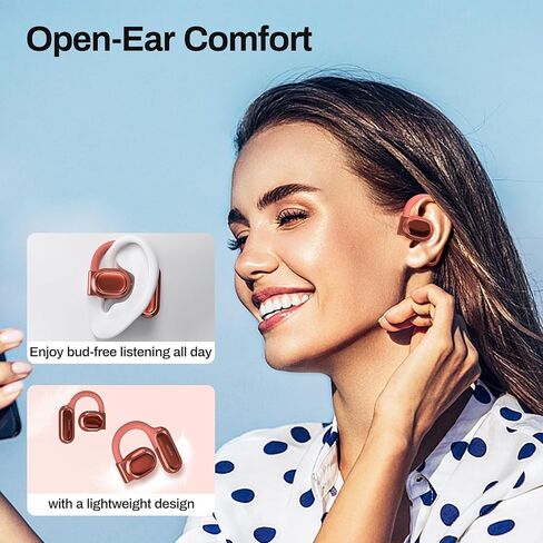 DACOM Open Ear Headphones Bluetooth 5.3, True Wireless Open Ear Earbuds ENC Clear Talk with 16.2mm Dynamic Drivers 45Hrs Playtime Wireless Earbuds Long-Lasting Comfort Sport Earbuds for Workouts Black in Saudi Arabia