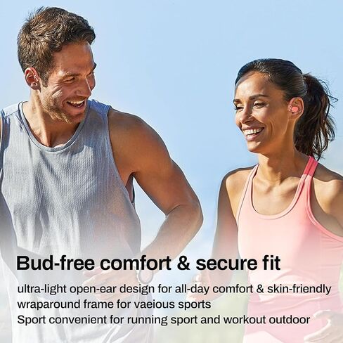 DACOM Open Ear Headphones Bluetooth 5.3, True Wireless Open Ear Earbuds ENC Clear Talk with 16.2mm Dynamic Drivers 45Hrs Playtime Wireless Earbuds Long-Lasting Comfort Sport Earbuds for Workouts Black in Saudi Arabia
