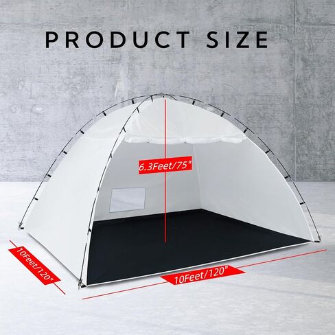 Portable Paint Booth Tent, Siebwin Large 8x6x6ft Spray Paint Tent with Built-in Floor & Mesh Screen & Windproof Hooks for Furniture DIY Hobby Tool Spray Paint Shelter, Gray in Saudi Arabia