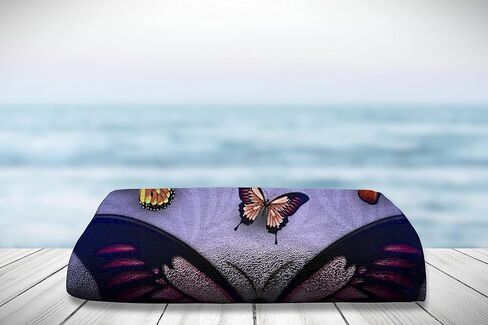 منشفة American Eagle Beach 30 "× 60" Microfiber USA Sand Free Free Travel Dry Dry Frans for البالغين أطفال في سن المراهقة (علم American Eagle USA) in Saudi Arabia