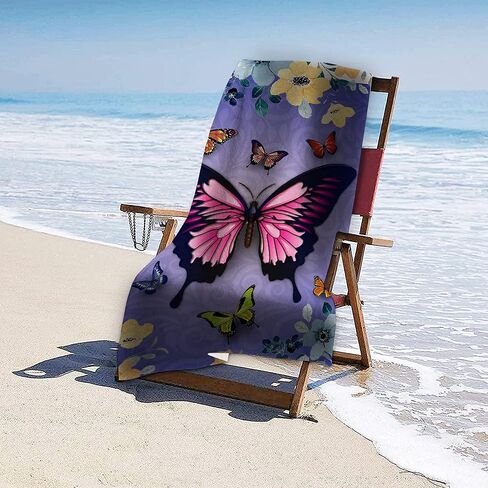 منشفة American Eagle Beach 30 "× 60" Microfiber USA Sand Free Free Travel Dry Dry Frans for البالغين أطفال في سن المراهقة (علم American Eagle USA) in Saudi Arabia