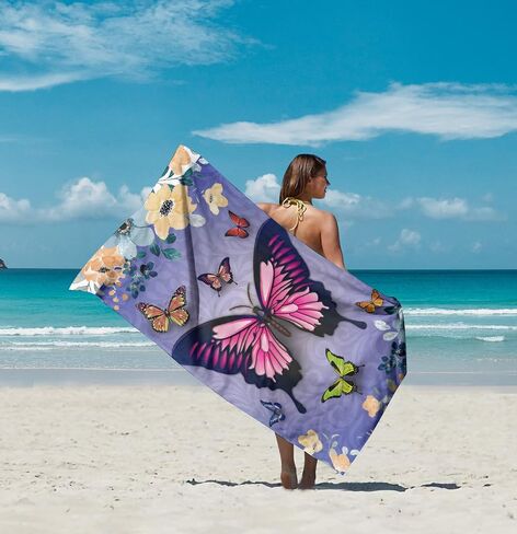 منشفة American Eagle Beach 30 "× 60" Microfiber USA Sand Free Free Travel Dry Dry Frans for البالغين أطفال في سن المراهقة (علم American Eagle USA) in Saudi Arabia