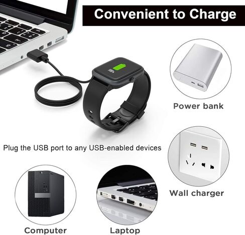 متوافق مع شاحن الساعات الذكي ROHS ، 2 PIN/2 pack [Model A + Model B ، واحد ملاءمة] كابل شحن USB مغناطيسي 2.8 مم للساعات الذكية مع شهادة ROHS/CE in Kuwait