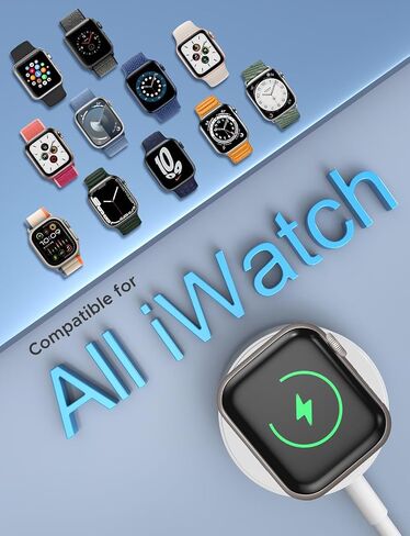 Upgraded Apple Watch Charger - USB C iWatch Charger, Magnetic Fast Charging Cable, 3.3FT, Compatible with Apple Watch Series 10/9/8/7/6/SE/SE2/5/4/3/2/1 Ultra in Kuwait