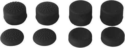 8Pcs Thumbstick Caps Fit for PS4 / PS5 Non Slip Thumb Stick Caps Cover Soft Silicone Joystick Cover Thumb Grip Protector, Black in Kuwait
