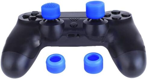 8Pcs Thumbstick Caps Fit for PS4 / PS5 Non Slip Thumb Stick Caps Cover Soft Silicone Joystick Cover Thumb Grip Protector, Black in Kuwait