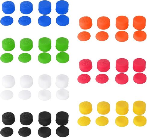8Pcs Thumbstick Caps Fit for PS4 / PS5 Non Slip Thumb Stick Caps Cover Soft Silicone Joystick Cover Thumb Grip Protector, Black in Kuwait