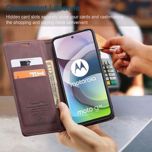 حالة Kowauri لـ Moto One 5G ACE [ليس لـ Moto One 5G] ، تصميم Case Case Case مع فتحة البطاقة وقضية Flip Flip Magnetic Flip لـ Motorola Moto One 5G Ace 6.7 "2021 (Blue) in Kuwait