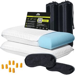 Camping Pillow 2 Pack — Camp Pillow, Backpacking Pillow — for Sleeping Bag & Hiking, Reliable & Comfortable