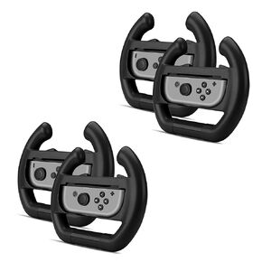 TNP Racing Wheel for Nintendo Switch/Switch OLED Joy-Con Controller (Set of 2 Red + Blue) Racing Steering Wheel Controller Accessory Grip Handle Kit Attachment