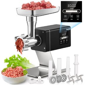 Huanyu Commercial Meat Grinder #12 Heavy Duty Variable RPM Stainless Steel With Touchscreen Electric Meat Grinder for Commercial and Regular Use 1.3HP