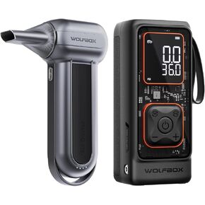 Wolfbox MF100 Electric Air Duster & Tyre Velator - 150،000 دورة في الدقيقة ، 150psi ، 12000 مللي أمبير ، 35 دورة في المليون