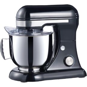 HICFM Kitchen Stand Mixer, Household Countertop Electric Standing Tilt Head Food Mixers With Bowl Bread Hook Attachments For Cake, Dough, Flour, Baking (12 Speed, 5.3 QT, Black)