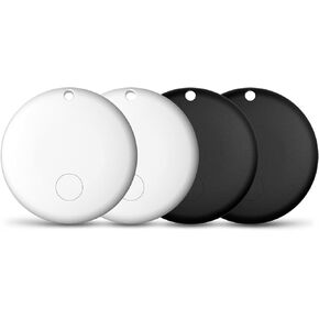 Key Finder 4 Pack: Smart Item Locator with Apple Find My - Bluetooth Luggage Tracker for Kids Keys Wallet Bags, Water-Resistant Tracking Device for Home Travel Outdoor, Replaceable Battery, iOS only