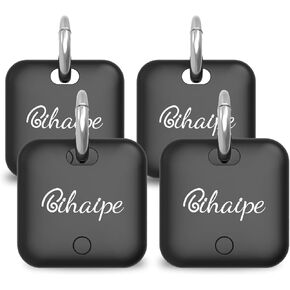 Air Tags-4 Pack Compatible with Apple,Airtag Keychain Bluetooth Luggage Tracker Comes with 4 Metal Rings,Smart Tag Works with Apple Find My APP (iOS Only),GPS Tracker Suitable for Wallet,Dog,Key