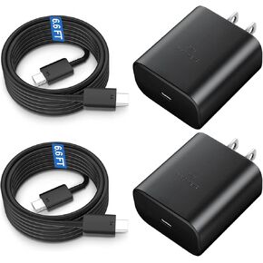 Auorld USB C Charger Fast Charging Cord with 6.6ft Cable Compatible with Samsung