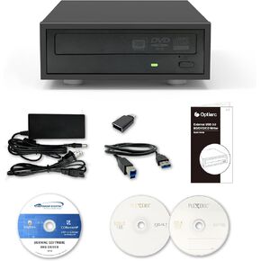 24X External DVD CD Burner Reader Optical Drive with M-DISC Support Free Burning Software and Sample Discs