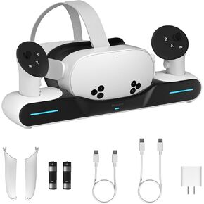 Charging Dock for Meta Quest 3S Charging Station Magnetic Charger for Meta Quest 3S Accessories Charging Stand