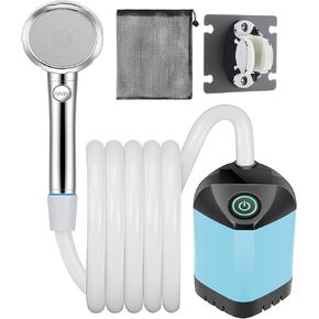 B013 Portable Shower for Camping, 7800mAh Rechargeable Camping Shower with Intelligent LED Display, 3 Spray Modes, IPX7 Waterproof Outdoor Shower Kit for Hiking, Travel, Car, Pet
