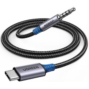 UGREEN Aux to USB C, Aux Cord for Car Type C to 3.5mm Audio Jack Cable 3.3FT TRRS Headphone Stereo Adapter Mic HiFi Compatible with iPhone 16 15 Pro Max/15 Pro/15 Plus, Galaxy S25 Ultra Pixel 9 iPad
