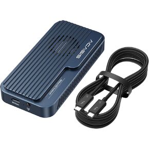 ACASIS 80Gbps M.2 NVMe SSD Enclosure Bundle with [Intel Certified] 80Gbps Thunderbolt 5 Cable 3.3FT, Compatible with Thunderbolt5/USB4 V2.0, Back Compatible with Thunderbolt4/3/USB4 V1.0, USB3.2/3.1/3