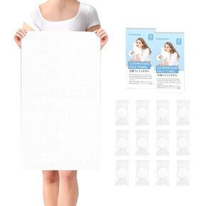 11.8in x 21.3 in Compressed Towels Thicker Style Magic Disposable Face Compressed Towel Portable Washcloth Reusable for Travel Home Camping Outdoor Sports Beauty Salon 12Packs
