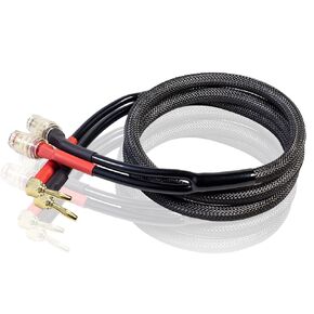 1 Pack 6.56FT XLR to Banana Speaker Cable, Male to 2 Male Plugs XLR Cable, OFC 12AWG Wire, Heavy Duty Nylon Braided Cover, for Banana to Speaker Power Amplifier(Black/2M)