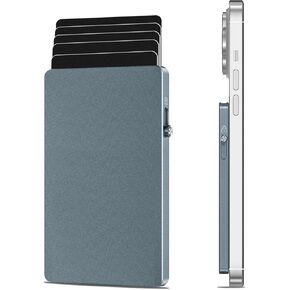 Magnetic Wallet, Metal, Unisex, RFID Protected, Crush Proof, Secret Compartment, Waterproof, Lightweight, Smart Wallet, Grey