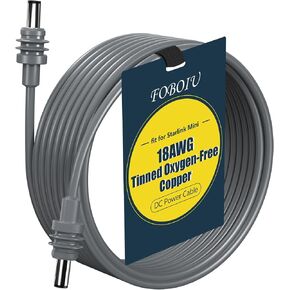 Fit for Starlink Mini DC Power Cable 2M/6.5FT, Tinned Oxygen-Free Copper OFC Wire Compatible with Starlink Mini Cable LSZH Waterproof Outdoor Gray for RV Power