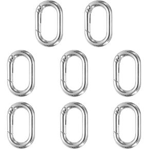 HARFINGTON Spring O Ring Clip, Metal Spring Clasp Key Ring, Keychain Snap Buckle Accessories for Purse Shoulder Bag Luggage Leather DIY Crafts