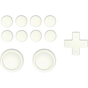 PlayVital Silicone Button Covers and Thumb Grip Set for Nintendo Switch/OLED Joycon/Switch Lite, ABXY Directional Button Cap for Nintendo Switch/OLED/Lite, Switch Lite D-Pad Button Cap, Antique Yellow