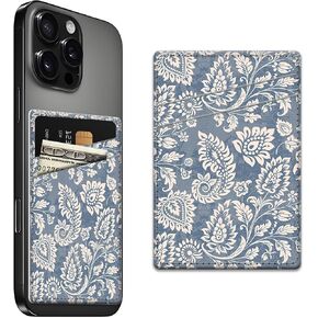 حامل بطاقة الهاتف الجلود ، محفظة الهاتف المزدوجة الجيب ، وأكمام بطاقة ائتمان لطيفة للادة اللاصقة لمادة الهاتف المتوافقة مع معظم الهواتف الكرز الوردي اللطيف in Kuwait