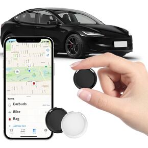 2 Pack GPS Tracker for Vehicles Work with Find My (iOS Only) Real Time Mini Car Air Tracker Tag Global Coverage Hidden Car Locator Tracking Device No Monthly Fee No Subscription No SIM Card Required