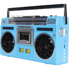 Portable Cassette Tape Player - Retro Boombox Cassette Player, FM MW SW1 SW2 Radio Stereo, Bluetooth CasetteTape Player Recorder