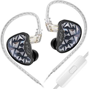 KZ AS24 Pro in Ear Monitor Headphones, HiFi Bass Noise Isolation Earphones, 12 Balanced Armature Drivers IEM Wired Earbuds (with Microphone, Tuning Version)
