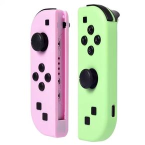 BUERTT Replacement for Nintendo Switch Controller,Wireless Controller Compatible with Switch/OLED/Lite,Controllers for Switch Support Wake-up and 6-Axis Gyro,Pink Green