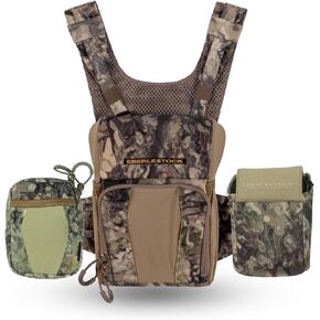 Eberlestock Recon Modular Bino Pack (Small), Rangefinder Pouch, and Utility Pouch Bundle - Mirage - Advanced Binocular Harness System with Customizable Attachments