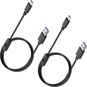 USB Type C Switch Charging Cable 2 Pack USB A to USB C Male to Male Power Cord with 501 On Off Switch USB to USB-C Adapter Wire for LED Desk Lamp, USB Fan, LED Strips Lighting, 6 Feet