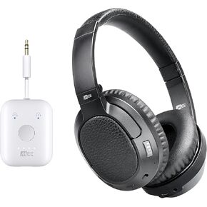 MEE audio Connect Air Bluetooth Audio Transmitter and Matrix Cinema Headphones Bundle with aptX Low Latency