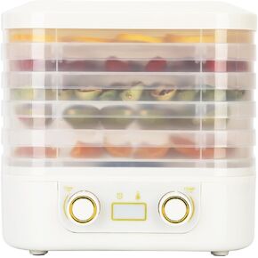 Food Dehydrator Machine for Drying Fruits/Meats/Snacks at Home, 5 Trays Adjustable Timer and Temperature Control, Small and Portable, Suitable for Home Use