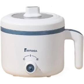 Hot Pot: 1.8 Liter Ramen Pot, Dual Power Mini Portable Multi-Functional Lazy Pot for Pasta, Noodles, Eggs, Soups, Non-Stick with Anti-Boiling Function for Dorms and Offices
