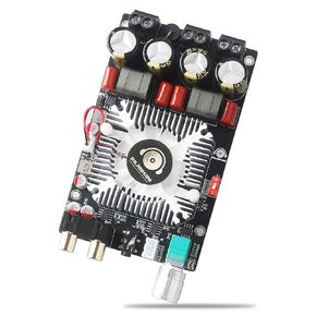 ZK-2202 Class D Amplifier Board, TPA3251 Chip, 220W×2 Stereo/350W Bridged (DIP Switch), RCA/AUX/XH2.54-3P Inputs, DC12-36V with Cooling Fan