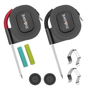 2-Pack iGrill Meat Probe Replacement for Weber Gas and SmokeFire Pellet Grills, 2.5mm Plug Temperature Probe Accessories for Weber Connect Smart, with 2 Probe Grill Clips