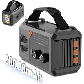 30000mAh Emergency Weather Radio, AM/FM/NOAA Hand Crank Radio with Wireless Speaker, Solar & Hand Crank Power, Built-in Flashlight, SOS Alarm, 15W Fast Charge
